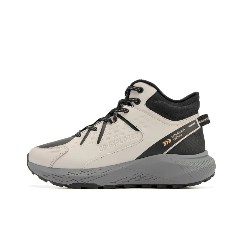 QIAODAN Casual Shoes Men High Top Black/Pumice-0