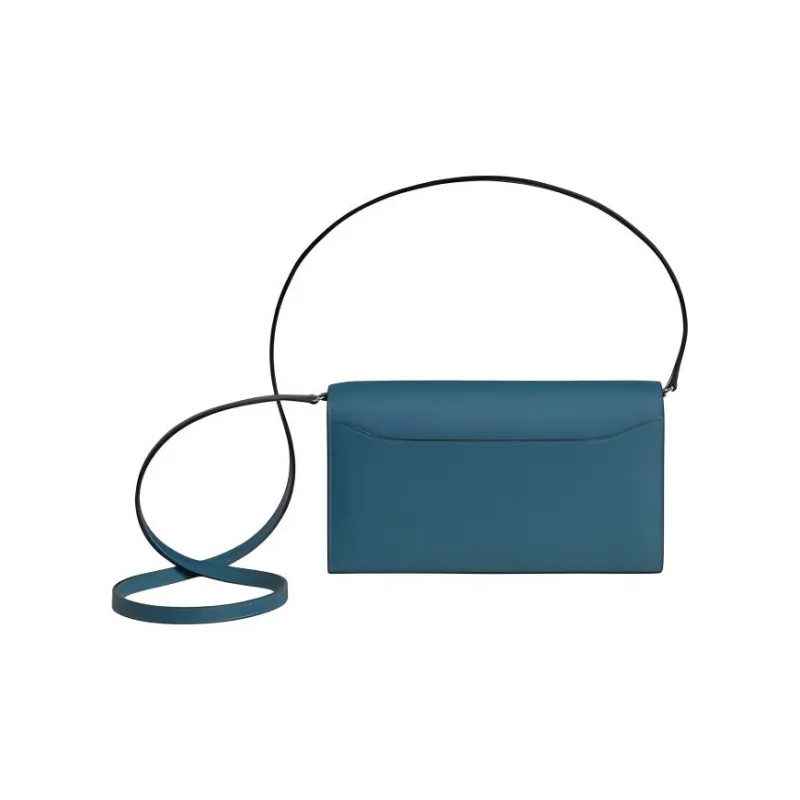 HERMES Epsom Calfskin Shoulder Bag Crossbody Bag Wallet Women's 7A Bleu Thalassa Sea Blue-1