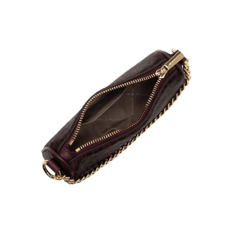 MICHAEL KORS Cow Leather Handbag Shoulder Bag Crossbody Bag Small Size Women's Burgundy-1