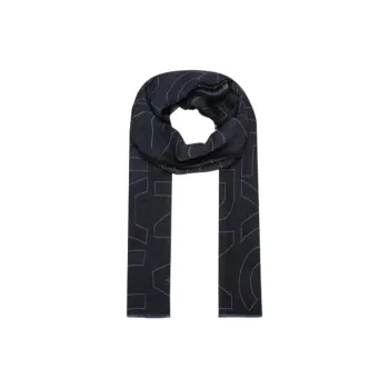 ARMANI EXCHANGEAE Viscose Knit Scarves Men's Navy Blue