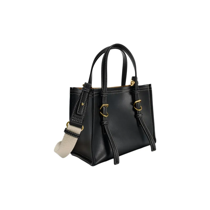 ZARA Polyurethane Tote Bag Shopping Bag Handbag Mini Women's Black-1