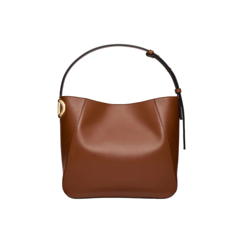 Valentino Vlogo Napa Calf Leather Bucket Bag Handbag Shoulder Bag Regular Women's Brown-3