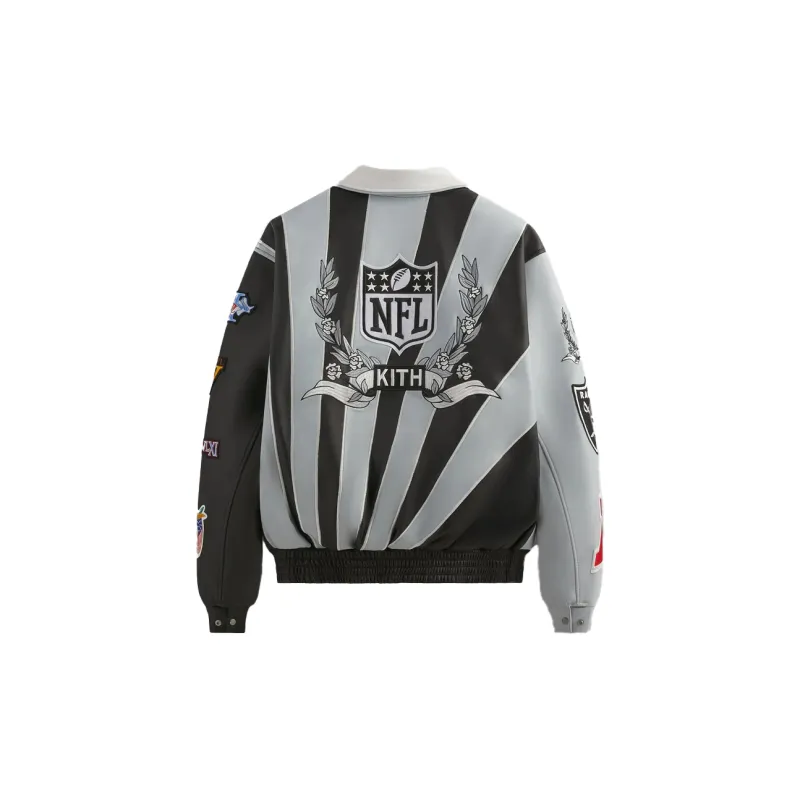 KITH X Jeff Hamilton Nfl Raiders Leather Varisty Jacket-1