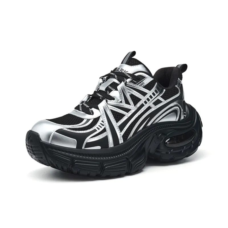 FAIRWHALE MaxFun Series Slip Resistant Lightweight Height Increasing Low Top Chunky Sneakers Unisex-7