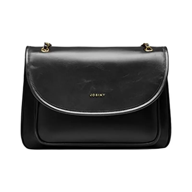 JOSINY PU Shoulder Bag, Portable Crossbody Bag Medium Size Women's Black/Ecru/Apricot/Brown-0