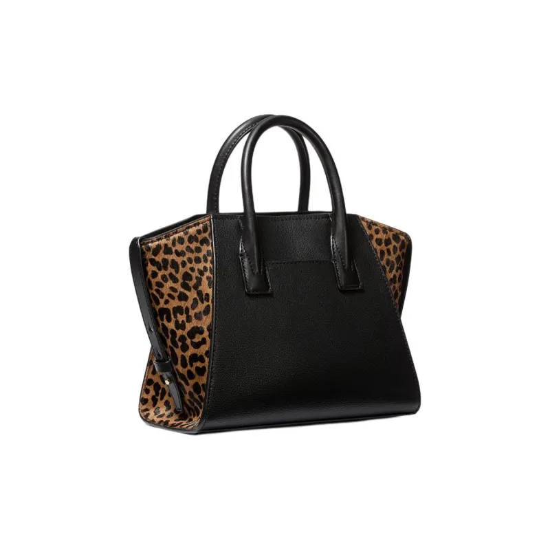 MICHAEL KORS Avril Cow Leather Handbag, Shoulder Bag, Crossbody Bag Trumpets Women's Black & Multicolor-1