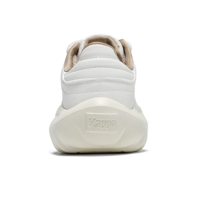 Kappa Anti Slip Wear Resistant Low Top Skateboard Shoes Women's White Brown-3