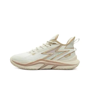 361° LIGHT UP Series Anti Slip Wear Resistant Low Top Basketball Shoes Men's White Gold