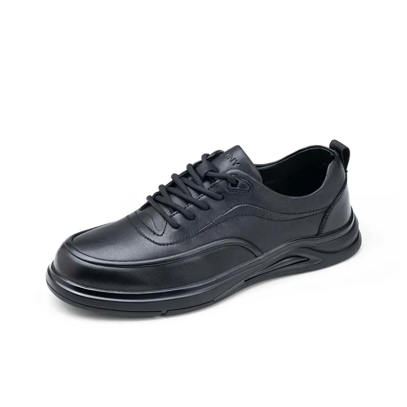 JOSINY Casual Leather Shoes Men's Black Fall And Winter-2