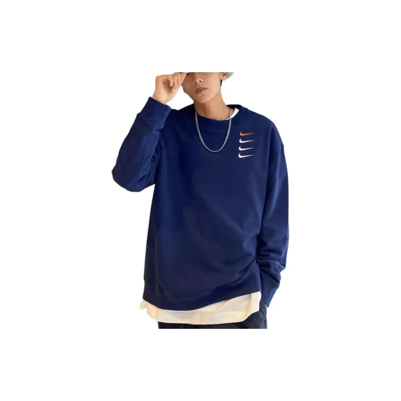 Nike Sweatshirts Men Dark Blue-3
