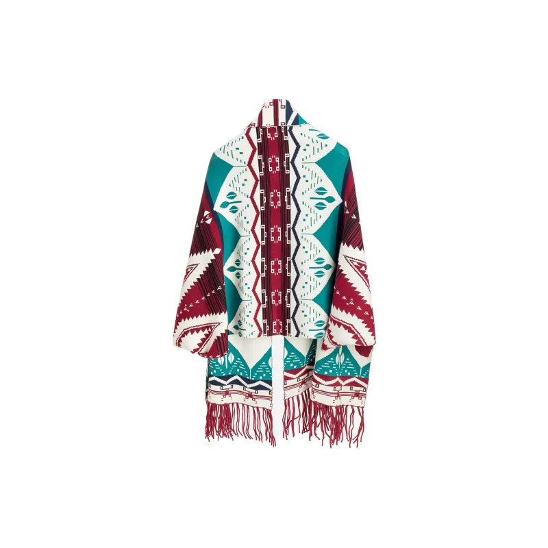 Shanghai Story Viscose Blend Shawls Women's 3 Colors Available For Selection-7