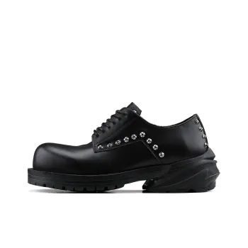 HANQIAORIJI Black Blood Series Low Top Casual Shoes Unisex Black