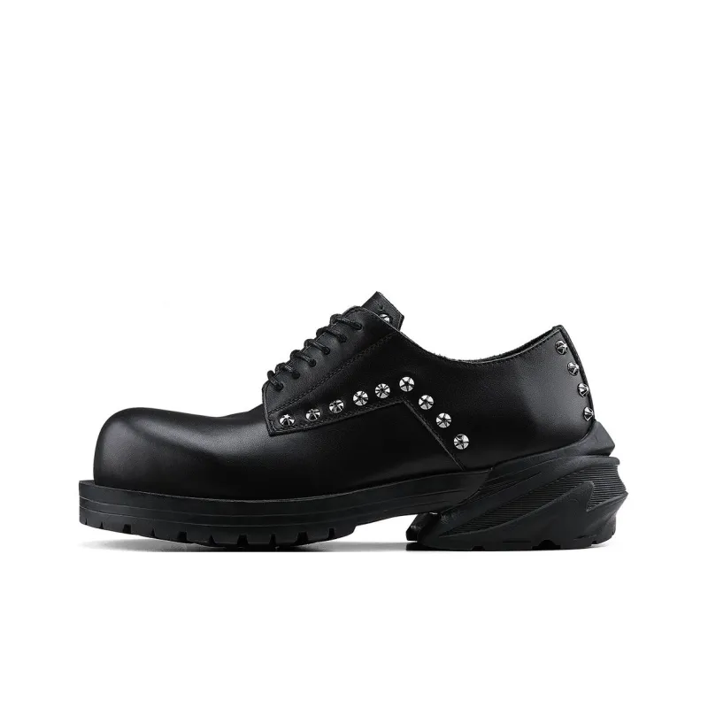 HANQIAORIJI Black Blood Series Low Top Casual Shoes Unisex Black-0