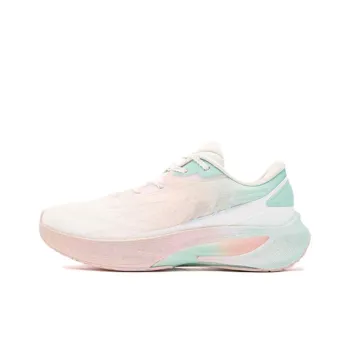 QIAODAN Flying Shadow 4.0 Non slip Wear resistant Shock Absorption Low Top Casual Running Shoes Women's Pink Green
