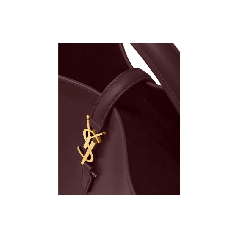 SAINT LAURENT Cow Leather Bucket Bag, Shoulder Bag, Crossbody Bag, Handbag Women's Cabernet Sauvignon Red-6