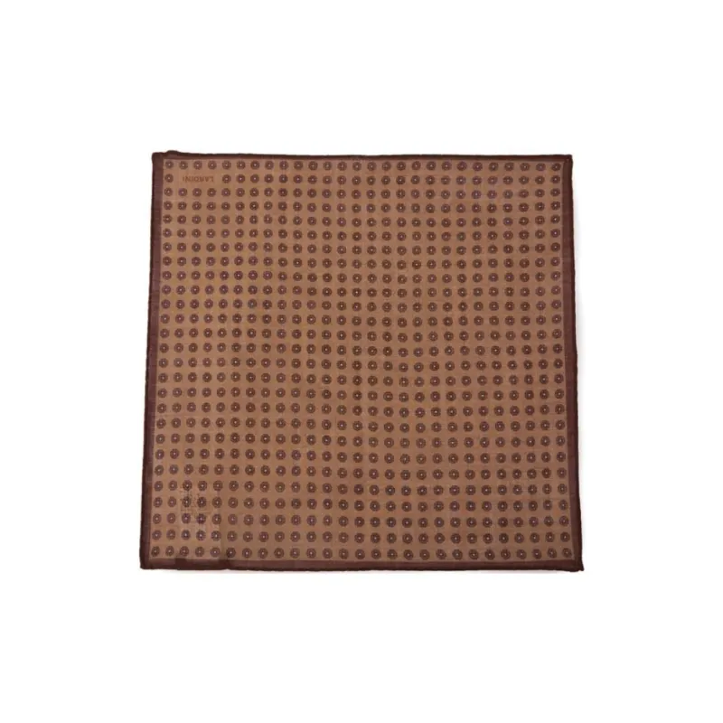 LARDINI Wool Silk Scarves Men's Light Coffee-0