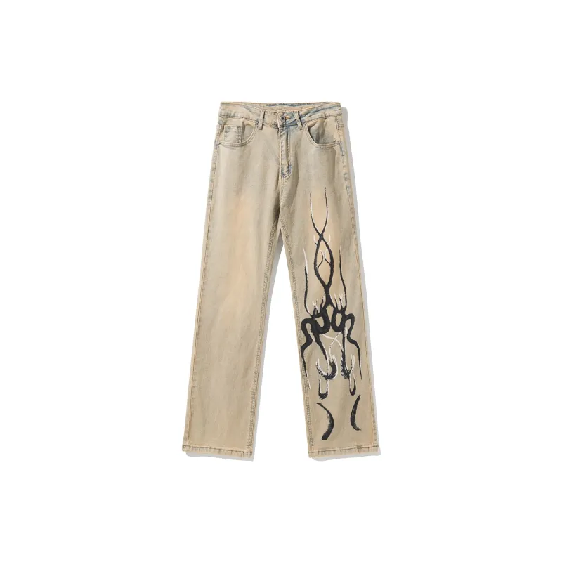 PAINT STAIN Jeans Unisex-4