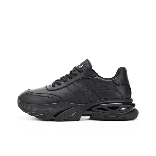 JOSINY Height Increasing Black Warrior Platform Sneakers Men's