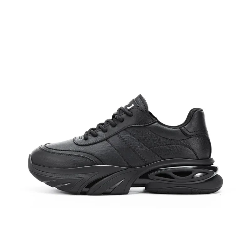 JOSINY Height Increasing Black Warrior Platform Sneakers Men's-0