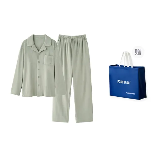 Floating Light Islands Pajama Set Men's Shopping Bag Light Gray