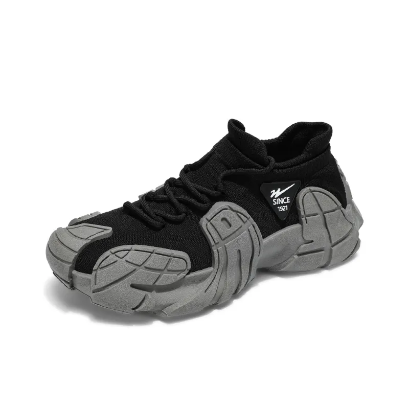 Binary Cushioning Coverage Abrasion Resistant Lightweight Breathable Slip Resistant Low Top Chunky Sneakers Men's-1