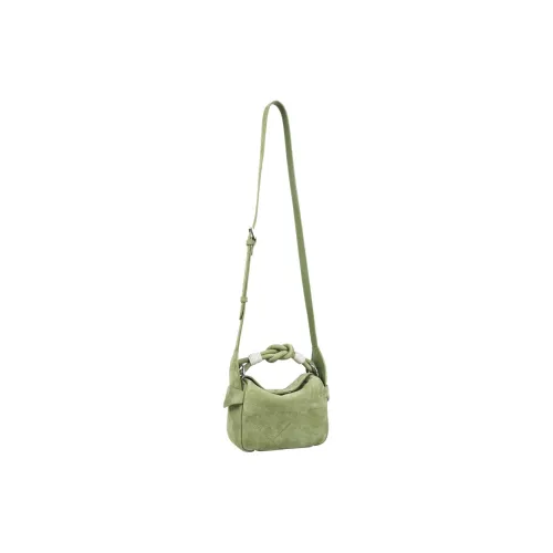 UNIFINGER Cow Leather Shoulder Bag, Crossbody Bag, Handbag Small Size Women's Moss Green