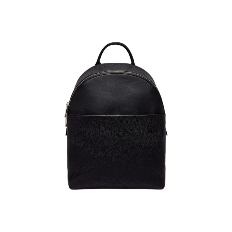 Ecco Cow Leather Backpack Small Size Unisex Black-0