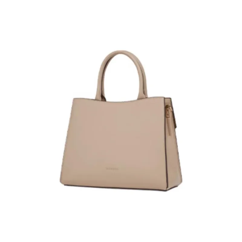 YEARCON Synthetic Leather Tote Bag, Shopping Bag, Shoulder Bag, Handbag Tubas Women's Apricot/Burgundy-1