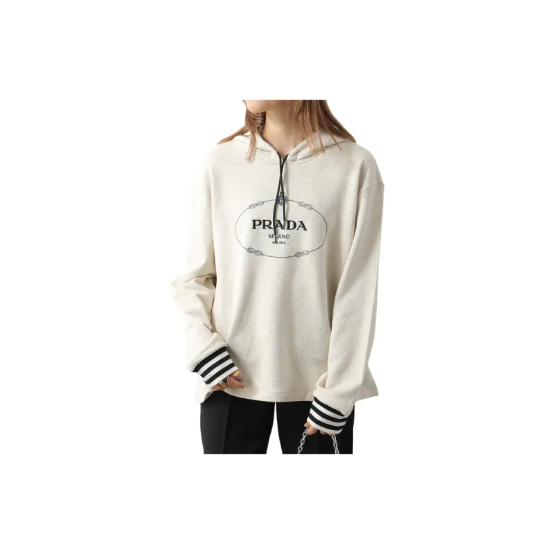 PRADA Sweatshirts Women's Ecru-2