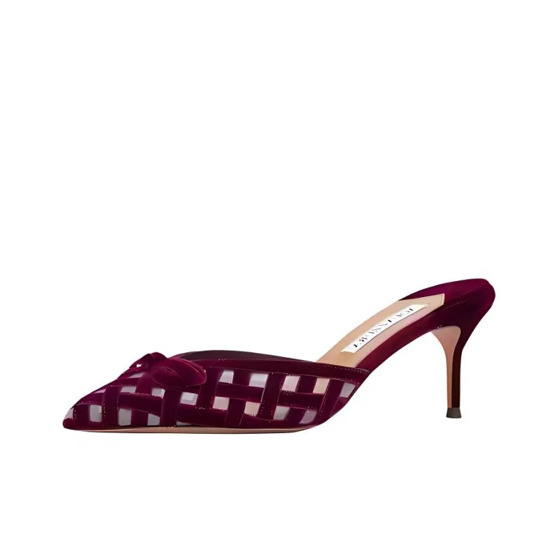 AQUAZZURA Closed Toe Slippers 6.5cm Women's Pink-2