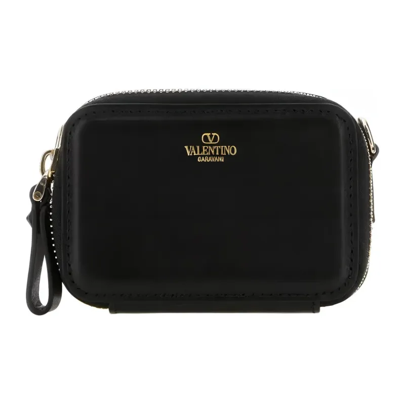 Valentino Smooth Leather Clutch Men's Black-0