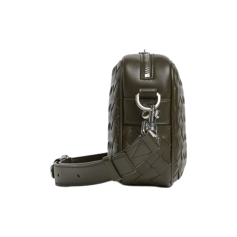 Bottega Veneta Calfskin Camera Bag Shoulder Bag Crossbody Bag Small Size Men's Khaki-1