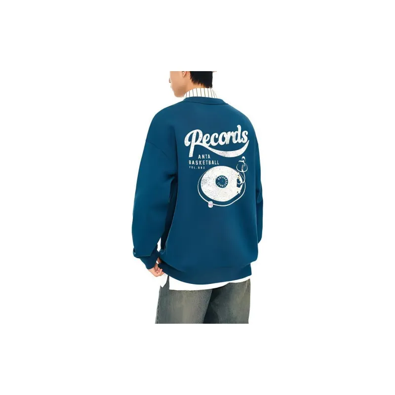 Anta Basketball Collection Sweatshirt Men's Holographic Blue-4