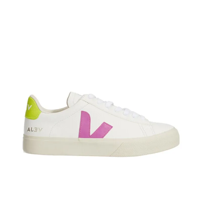 VEJA Campo Skateboard Shoes Women's Low-Top White/Green/Purple-1