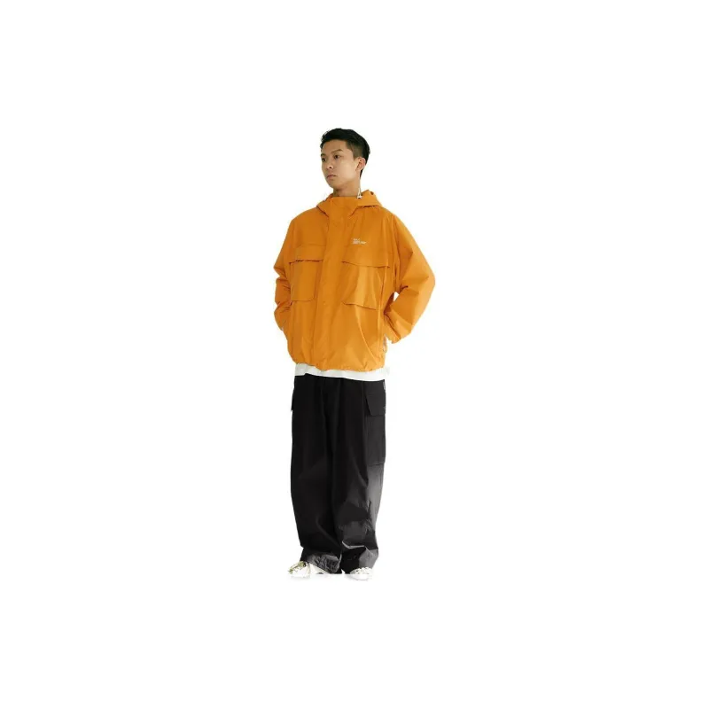 PEACEBIRD MEN Eye C Collaboration Series Jackets Coats Men's Orange-3