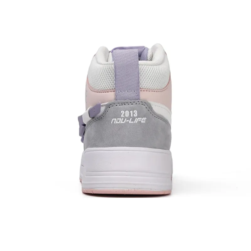 NDU Lightweight Anti-Slip High-Top Skateboard Shoes Women's-3