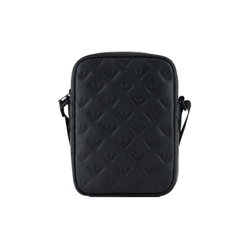 EMPORIO ARMANI Leather Crossbody Bag Shoulder Bag Men's Black-2
