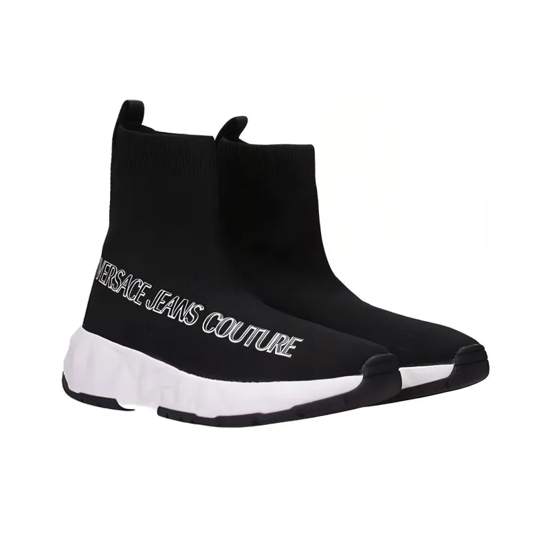 VERSACE JEANS Versace High Top Sports Casual Shoes Women's Black-1