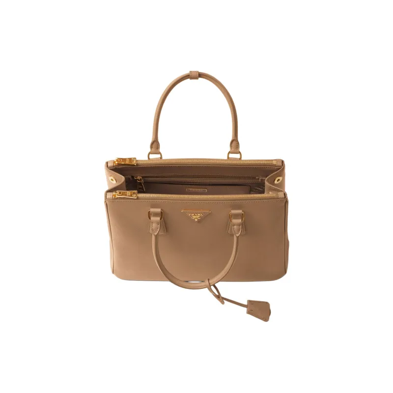 PRADA Galleria Killer Bag Saffiano Leather Shoulder Bag Crossbody Bag Handbag Large Size Women's Neutral Color-3