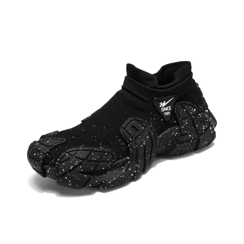 Binary Low Top Chunky Sneakers Men's Black-1