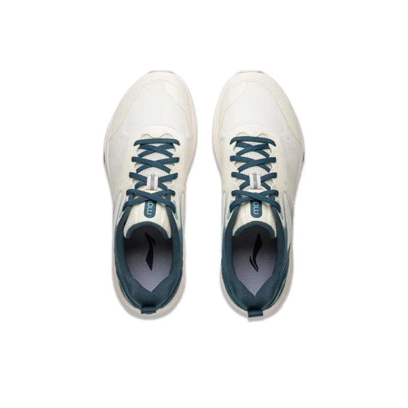 LiNing Lan Guang Shock Absorbers Slip Resistant, Abrasion Resistant, Breathable Low Top Training Shoes Men's White Cyan-3