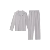 Medium Gray-[Stripes Home Outerwear-Ready Pajamas]