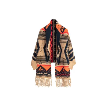 Shanghai Story Viscose Blend Shawls Women's 3 Colors Available For Selection