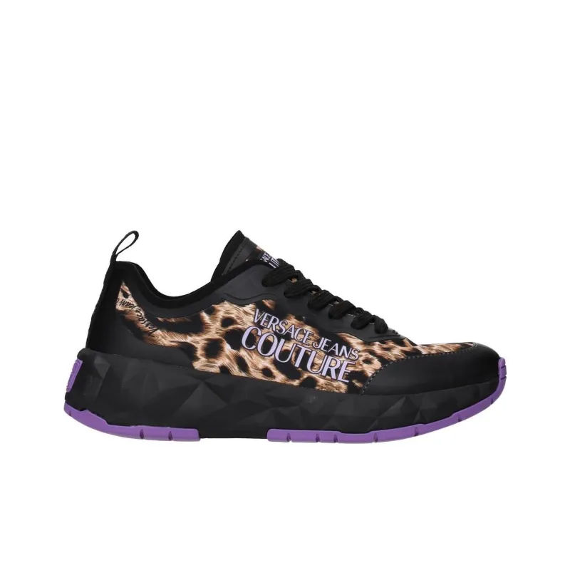 VERSACE JEANS Versace Slip Resistant Low Top Sports Casual Shoes Women's Black-1