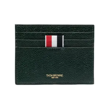 THOM BROWNE· Calfskin Card Holder Regular Men's Dark Green