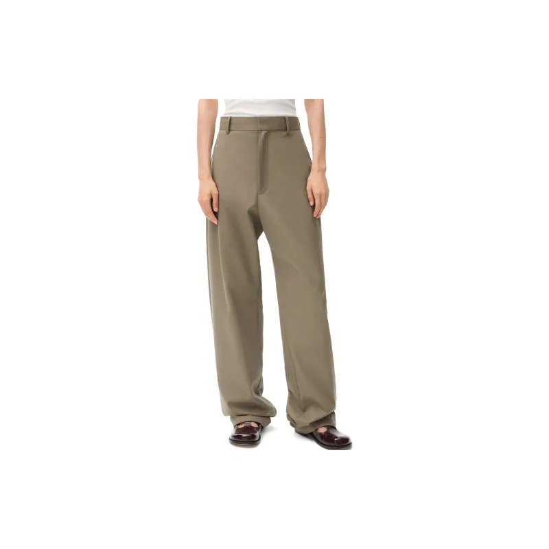 LOEWE Trousers 'Khaki Brown'-1