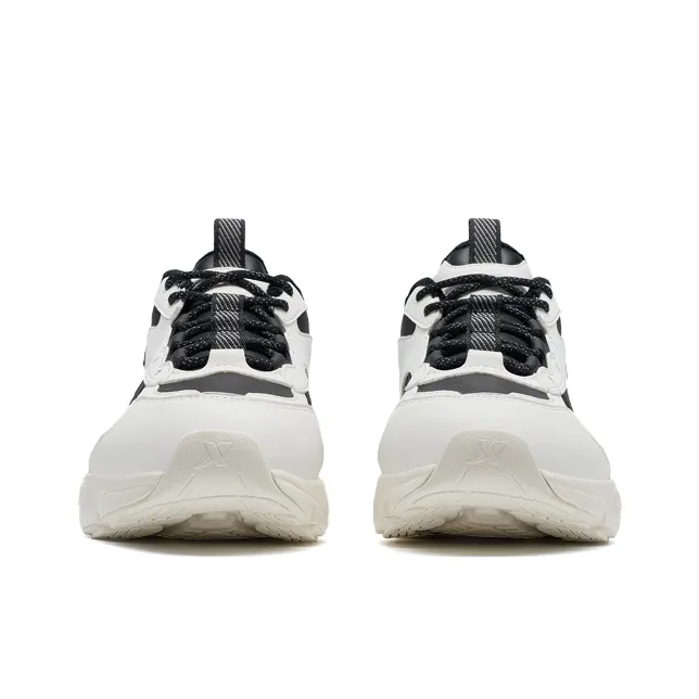 XTEP Nomadic Wear Resistant Slip Resistant Low Top Casual Shoes Women's White Black-4