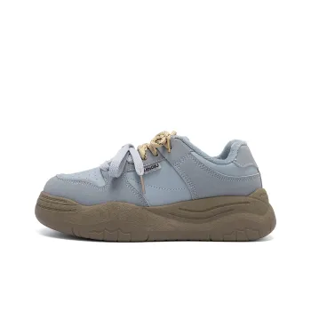 HUANQIU Height Increasing Thermal Low Top Skateboard Shoes Women's Blue