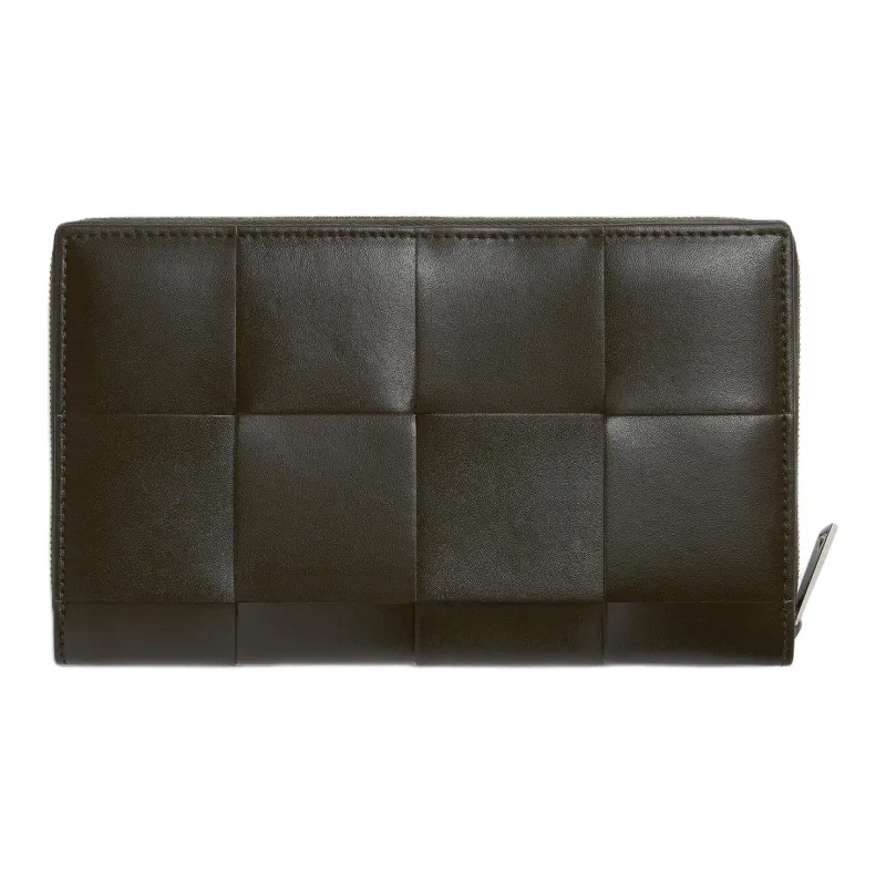 Bottega Veneta CASSETTE Calfskin Wallet Men's Khaki & Light Cream Candy-0