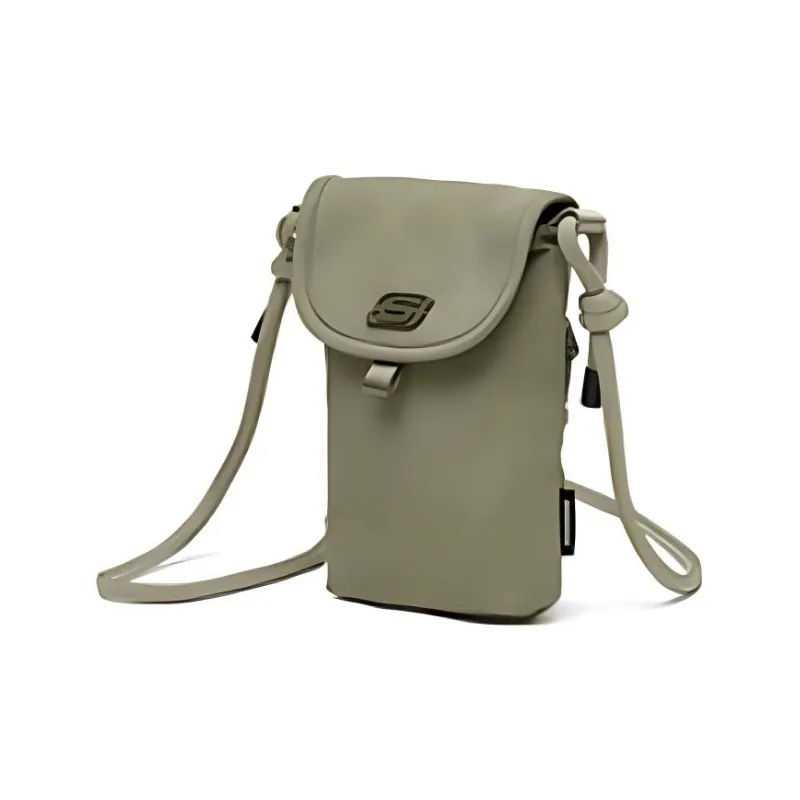 Skechers Fabric Shoulder Bag, Crossbody Bag Regular Unisex Dark Moss Green-2
